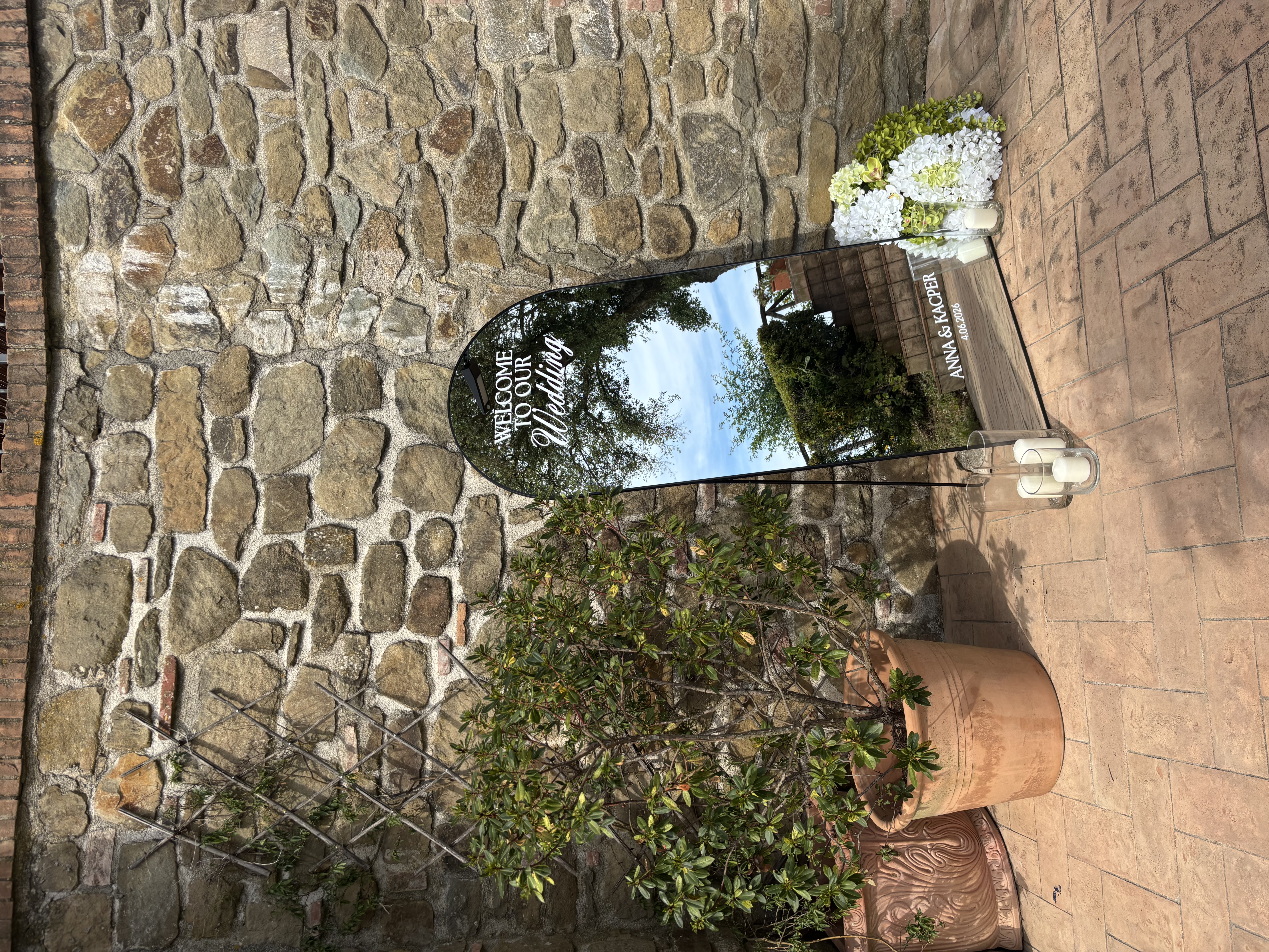Specchio di benvenuto Welcome to our Wedding